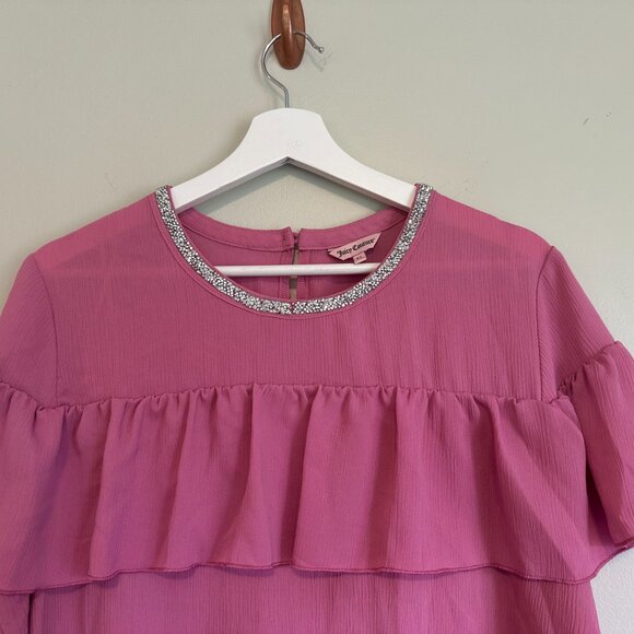 Pink Juicy Couture Blouse and Old Navy Pixie pant set - Picture 5 of 10